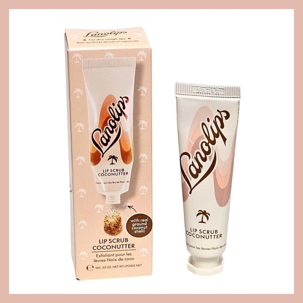 Lanolips Lip Scrub Coconutter 10 g .35 oz Full Size New Seal Hydrating Smoothing